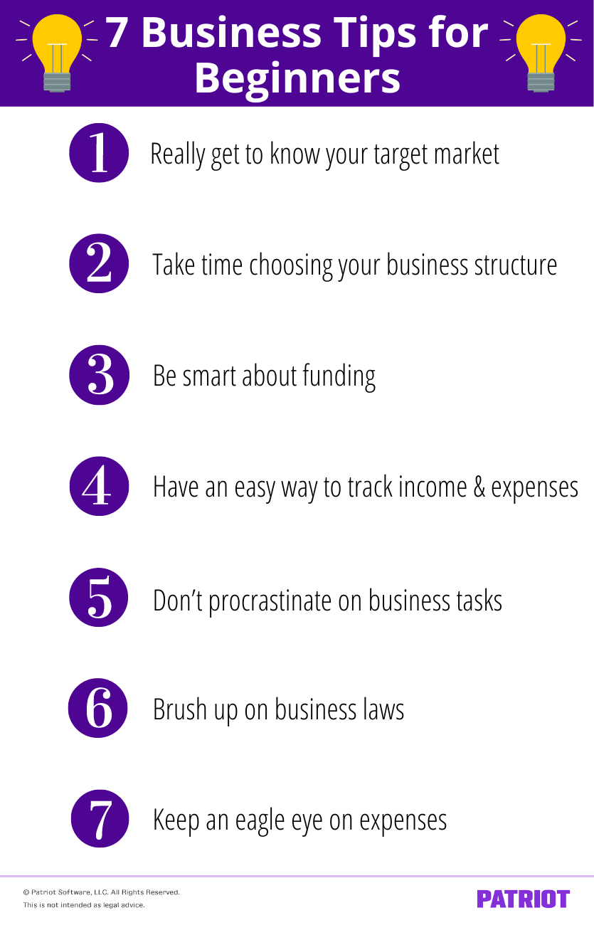 7 business tips for beginners